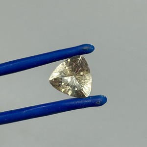 lot 166 image: 2.11 Carat Praseolite Green Amethyst Faceted Trillion Triangular Cut