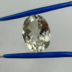 lot 167 image: 12 Carat Praseolite Green Amethyst Faceted Oval Cut