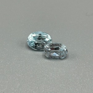 lot 171 image: 2.70 Carat Aqua Colored Gem Faceted Mixed Cut - Set of 2 Loose Stones