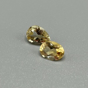 lot 197 image: 2.23 Carat Citrine Faceted Mixed Cut - Set of 2 Loose Stones