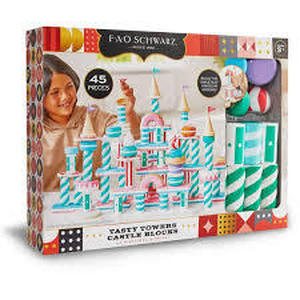 lot 14 image: FAO Schwarz Tasty Towers Castle Blocks Building Set - 45pcs