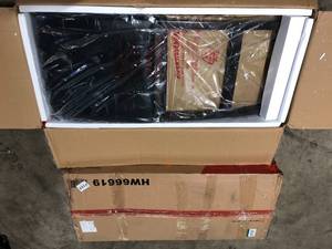lot 14 image: Lot of 2  Gymax Set of 4-Bar Stools 25 in. Counter Height Barstool Pub Chair Rubber Wood Black    Customer Returns See Pictures