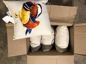 lot 39 image: 18 Toss Pillow- Mandarin Duck  Customer Returns See Pictures