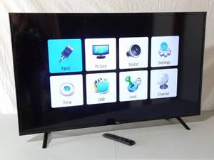 lot 9 image: WORKING 48 TCL Flat Screen TV wRemote and Stand