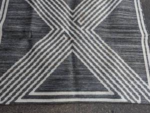 Charcoal Tassel Outdoor Patio Rug