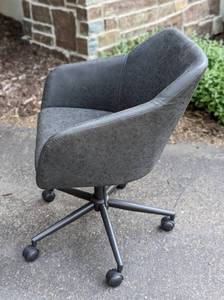 Sunpan Charcoal Modern Leather Office Chair