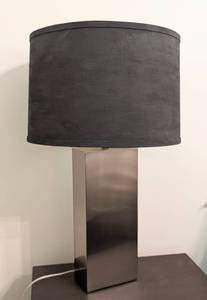Large Silver Decorative Table Lamp