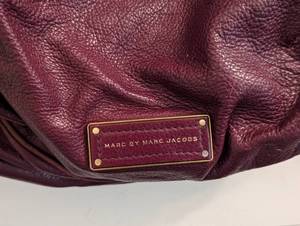 Maroon Marc by Marc Jacobs Purple Leather Handbag