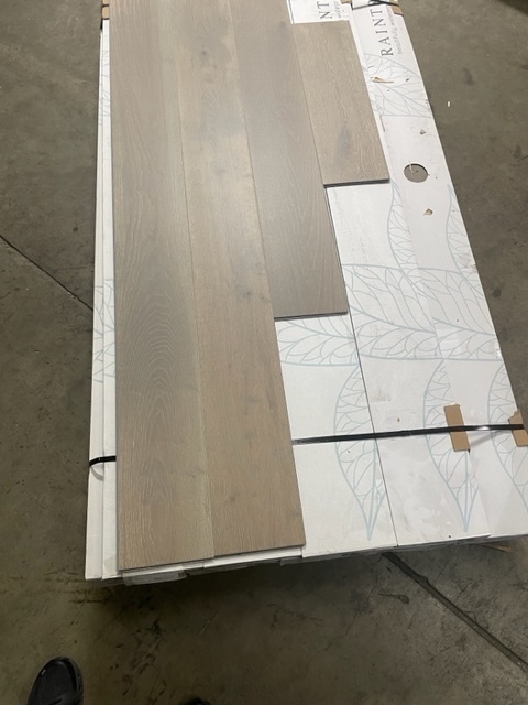 lot 198 image: 388 SF of Unique Waterproof HIGH END real wood floor - RainTree - 7x7 - Crevasse - RT1