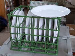 lot 178 image: Lot of (10) 10-12 Dinner Plates with Rack