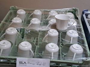 lot 116 image: Lot of (16) Coffee Mugs 3x3 with Rack