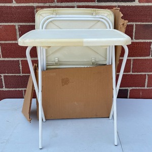 lot 62 image: Set of Five Cosco TV Trays White
