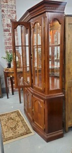 lot 166 image: Two Piece Cherry China Hutch