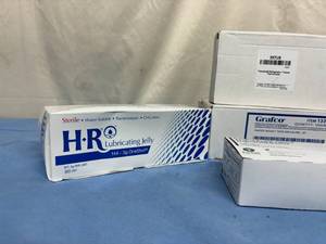 lot 16 image: Lot Of NEW In Packages&nbspHR 207 144-3g OneShot Sterile Water Soluble Lubricating Jelly,&nbspGrafco 1335 Paper Infant Tape Measure,&nbspPuritan DM Stick Sterile Foam Tipped Measuring Device