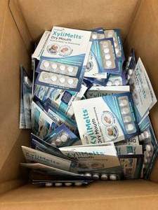 lot 17 image: 1 Case NEW OraCoat XyliMelts Dry Mouth Saliva Stimulator Stick-On Moisturizing Melts Sample Packs With Coupons 