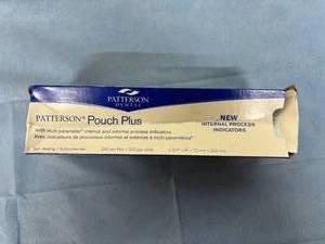 lot 37 image: Lot of 10 Boxes NEW Patterson Dental 200-Pack Pouch Plus with Multi-Parameter Internal and External Process Indicators