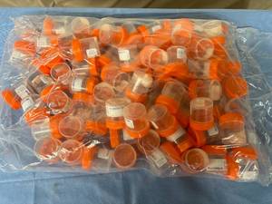 lot 89 image: Lot of 45 NEW MediChoice Sterile Urine Stool Cytology Specimen Collection Cup with Leak Resistant Lid