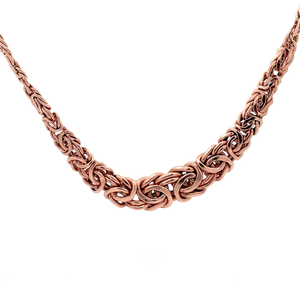Byzantine Birds Cage Hollow Graduated Rope Necklace in 14k Rose Gold $999 Retail