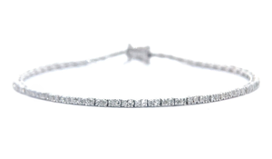 1.25 Carat Diamond Slim Bar Link Tennis Bracelet $1,799 Retail VIDEO