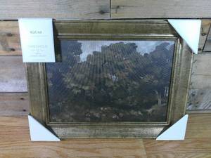 lot 70 image: 16x12 Moody Trees Framed Wall Canvas Board - Threshold designed with Studio McGee