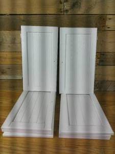 lot 5 image: 16 12 x 9  White Panel Cupboard Doors Set of 8