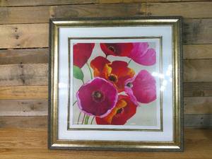 lot 78 image: 27 12 x 27 12 Elle Summers Tulips Framed Print