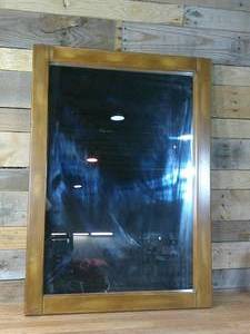 lot 85 image: 38 12 x 28 Thick Wooden Framed Mirror