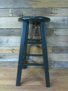 lot 94 image: 24 Wooden Stool-Abyssal Green