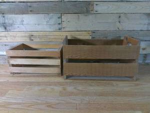 lot 122 image: Set of 2 Decorative Wooden Crates