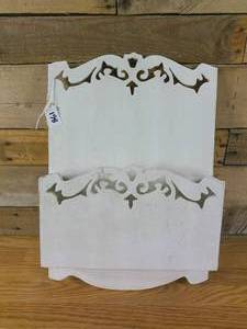 lot 158 image: White Wall Holder-17H x 13W x 3D