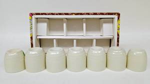 lot 44 image: Vintage Set of Seven Ceramic Sake Cups