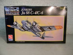 NEW IN BOX - AMT ERTL JUNKERS JU 88 C-4C-6 172 SCALE #8898 - GREAT PIECE - SEE PICTURES