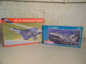 NEW IN BOX - MONOGRAM YF-22 ADVANCED FIGHTER 172 SCALE MODEL KIT #1154 & REVELL F-15 EAGLE 1100 SCALE MODEL KIT #6277 - GREAT PIECES - SEE PICTURES