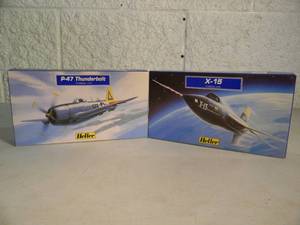 NEW SEALED IN BOX - HELLER 172 SCALE MODEL KITS P-47 THUNDERBOLT #80267 & X-15 #80202 - GREAT PIECES - SEE PICTURES