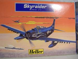 NEW SEALED IN BOX - HELLER 172 SCALE MODEL KITS SKYRAIDER #79840 & ROLAND C-11 #79827 - GREAT PIECES - SEE PICTURES