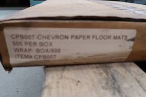 NEW BOX OF PAPER FLOOR MATS  BATTERIES  CHARGERS
