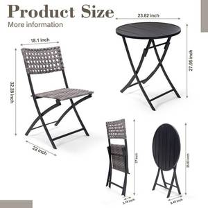 Backyard Expressions 3 Piece Outdoor Bistro Set