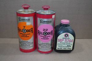 lot 93 image: Partial Cans of Powder - Hercules 7, 22, MP5744
