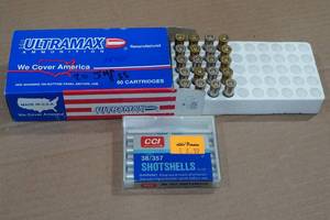 lot 97 image: 28 Rounds Assorted 38 Special Ammo - JHP, Shotshells