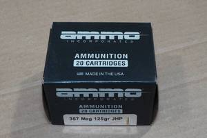 lot 108 image: 20 Ammo Inc .357 Mag 125 Gr JHP Ammo