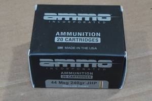 lot 109 image: 20 Ammo Inc .44 Mag 240 Gr JHP Ammo