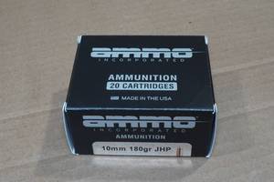 lot 110 image: 20 Ammo Inc 10mm 180 Gr JHP Ammo