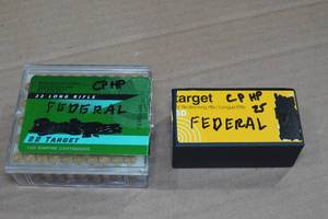 lot 121 image: 125 Federal .22 LR CP HP Ammo