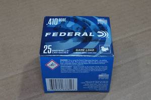lot 129 image: 25 Federal Game Load .410 Bore 3 6 Shot Shotshells