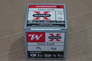 lot 130 image: 25 Winchester Super-X .410 Bore 2-12 7-12 Shot Shotshells