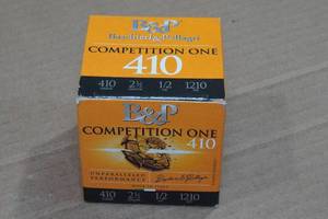 lot 131 image: 25 B&P Competition One .410 Bore 2-12 8 Shot Shotshells