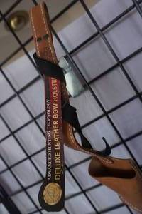 lot 177 image: 2 - Advanced Hunting Technology Leather Bow Holsters