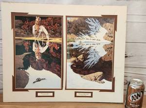 lot 17 image: Bev Doolittle Art Pages from her Book made into this Art