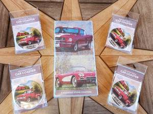 lot 21 image: CORVETTE Stone Coasters