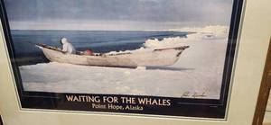lot 92 image: Waiting for the Whales Signed, Point Hope, Alaska